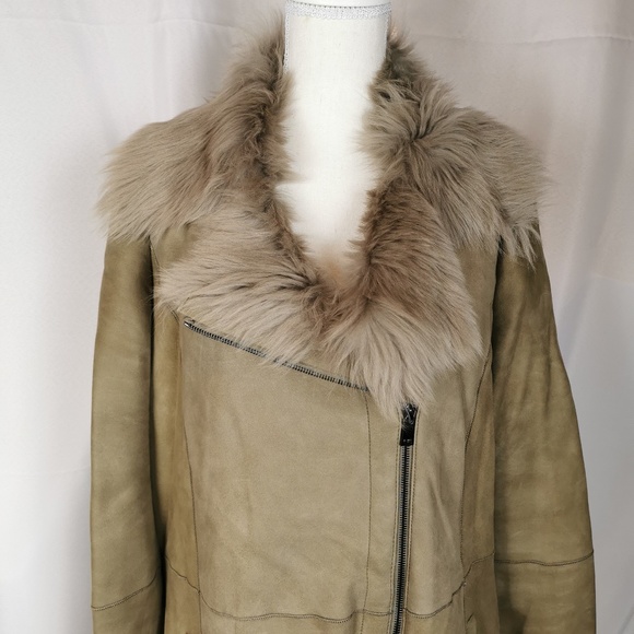 Vince Shearling Long Coat - Picture 1 of 7